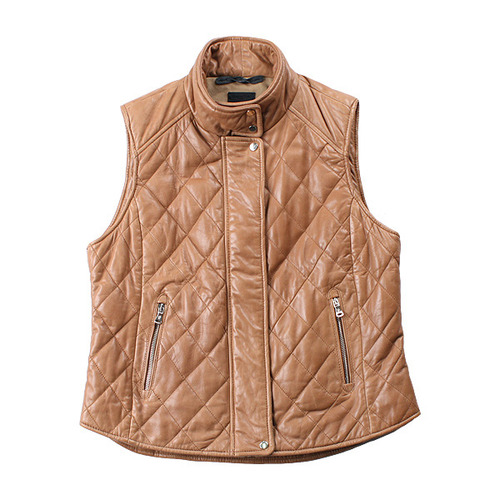 MASSIMO DUTTI LambSkin Quilted Vest