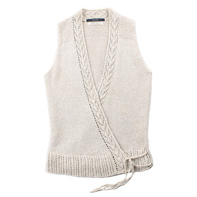 MACPHEE Hand Knit Linen Blend Vest